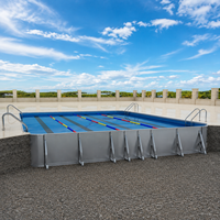Piscine modulaire préfabriquée en acier inoxydable avec filtration intégrée pour projets d'hôtels et de complexes écologiques