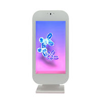 Écran tactile 3D grand format HD transparent avec caméra et micro pour usage intérieur (magasins, métros) - Prise en charge SDK, 10 points de contact, texte complet
