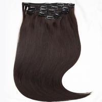 Best-seller Clip ins double pince à cheveux humains vierges noyés dans la meilleure vente extension de cheveux russes acceptable européenne vierge 100%