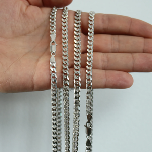 Chaîne à maillons cubains en <span class=keywords><strong>argent</strong></span> massif 5MM or Miami chaîne pour hommes en <span class=keywords><strong>argent</strong></span> sterling 925 Hiphop pour collier en <span class=keywords><strong>argent</strong></span> homme bijoux fins - Product Image 4