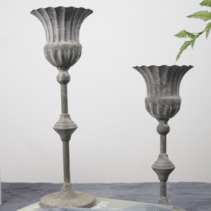 Vase en fer forgé européen Dezun Shangpin, grand pot à fleurs, décoration de table de mariage, décoration d'hôtel, ornement en fonte - Product Image 1