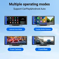 Layar Sentuh Mobil 7 inci Wireless Carplay Android Auto Kamera Dasbor Portabel Kamera Mundur DVR GPS Video Radio Multimedia