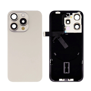 Coque arrière en verre pour iPhone 15 Pro Max et iPhone 15 Pro, panneau de batterie arrière avec bobine de charge sans fil préinstallée et câble flexible - Product Image 1