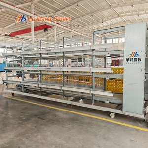 Système de cages automatiques pour poulets de chair galvanisé à chaud avec mangeoire automatique intégrée, abreuvoir et système d'évacuation <span class=keywords><strong>des</strong></span> excréments - Product Image 6