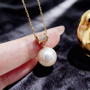 Accessoires en perles DIY, pendentif en argent S925 avec perle ronde de 10 à 15 mm, support vide pour la taille fine des femmes, 31448 - Product Image 1