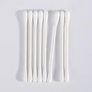 Manufacturer paper stick cotton buds double round cotton swab make up remover cosmetic accessories cotton buds