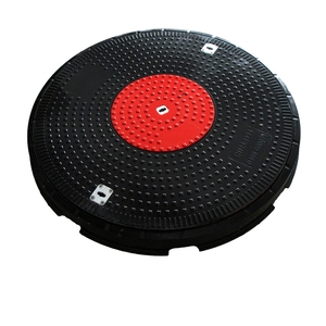 유럽 표준 D400 CO900MM 하수 커버 복합 수지 휘발유 스테이션 맨홀 커버 - Product Image 1