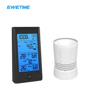 Hygrometer Digital Barometer Indoor And Outdoor Thermometer Hygrometer Weather Station Moon Phase Time Alarm Calendar Color Display