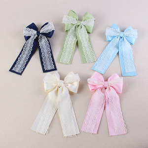 Pinza para el pelo con lazo de colores personalizados Daou, a la moda, para mujer, con clip de resorte, de poliéster, elegante y colorida, accesorio para el cabello de verano. - Product Image 4