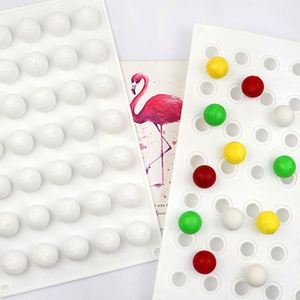 Moule en silicone sans BPA pour chocolat, bonbons, glace, garniture de gâteau, petit chocolat en forme de boule, logo personnalisé, motif treillis, fait main, OEM/ODM - Product Image 2