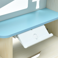 Bureau d'étude ergonomique moderne en bois de haute qualité pour enfants avec étagère, réglable en hauteur, pour la maison et la chambre