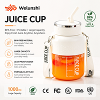 WLS-1108 Licuadora Portátil de 800 ml, 10 Cuchillas, Licuadora Inalámbrica Recargable para Hielo con Pajita para Exteriores