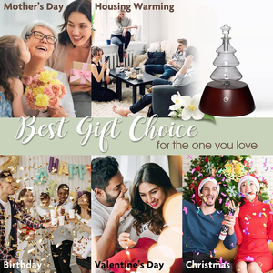 Giáng Sinh Thiết Kế Cây Gỗ Cơ Sở Thủy Tinh Hồ Chứa Nước Tinh Dầu Khuếch Tán Không Khí Lạnh Sương Mù Hương Thơm Máy Đèn Đầy Màu Sắc - Product Image 6