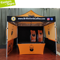 Tente de belvédère portable et pliable à auvent étanche, chapiteau de tente gazebo avec logo de marque personnalisé pour l'ombre extérieure