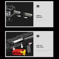 Bloques de Construcción Reobrix 77002, Pistola de Juguete, Arma Militar, Modelo de Pistola Desert Eagle, Bloques de Construcción para Niños