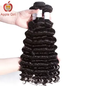 Xuchang Dropshipping Curly Bundles Human Hair Natural Color Double Weft Indian Products From India Raw Hair Bundles Deep Wave