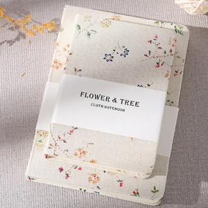 HK venta al por mayor <span class=keywords><strong>A6</strong></span> B6 flor árbol tela Tapa dura cuaderno diario - Product Image 2
