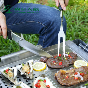Ensemble de couteaux en acier inoxydable Forest Village 27 cm, ustensiles de cuisine pour le camping en plein air, fournitures de pique-nique - Product Image 2