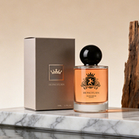 Flacon de parfum en verre personnalisé de forme géométrique 50 ml, finition mate, boîte de marque de parfum de luxe, 100 pièces MOQ