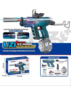 新款户外玩具UZI三重功能双模发光玩具自动吸手自集成电动水枪 - Product Image 6