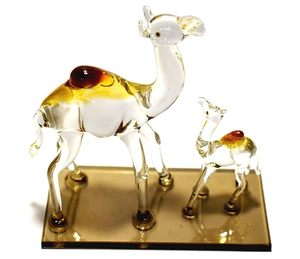 Murano Glass Factory Price Indoor Decoration Transparent Elk Reindeer Crystal Camel Sublimation Blank Christmas Decoration - Product Image 1