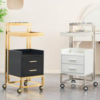 Chariot de rangement robuste et moderne pour salon de coiffure, barbier et salle de bain – Équipement professionnel pour salon