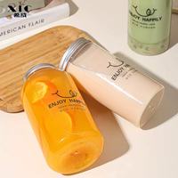 Personalización comercial Bebida fría Grasa Taza de plástico Leche Té Jugo Desechable Para llevar Embalaje Botellas de plástico