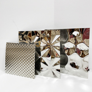 Panneau en acier inoxydable gaufré à motifs EX863 pour la décoration intérieure commerciale des murs et plafonds - Product Image 5