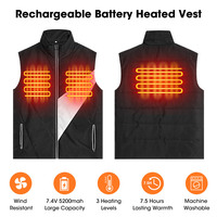 Gilet chauffant réversible à capuche imperméable pour homme, idéal pour le camping d'hiver, l'alpinisme, la course à pied et le cyclisme, avec batterie USB intégrée en coton