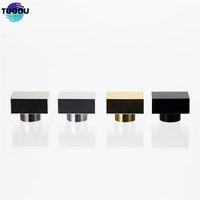 TUOOU en stock vente en gros de haute qualité argent cuivre Rectangle plastique Fea 15mm bouchon de bouteille de parfum avec insert