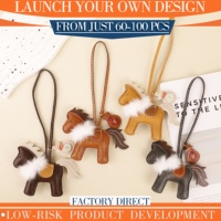 Nouveau style de breloque en cuir en forme de cheval, petites commandes acceptées, pendentif poney mignon personnalisé pour cadeaux de boutique, accessoire vestimentaire