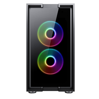 Metalsama — boîtier pour ordinateur de jeu avec effet lumineux, boîte pour transmission rapide, compatible pc gamer, OEM