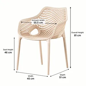 Chaise en rotin synthétique résistante aux intempéries, facile à nettoyer, idéale pour la maison, le patio, l'appartement, le salon, la salle à manger - Vente en gros usine - Product Image 2