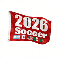 Aksesoris Sorak-Sorai Penggemar Sepak Bola 2026 Bendera Negara Amerika Kanada Meksiko Bendera Luar Ruangan 3x5FT
