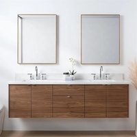 Meuble-lavabo en bois design moderne Meuble-lavabo en bois tendance et durable Meuble-lavabo à prix abordable avec double vasque