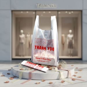 Bolsa de Plástico Desechable con Logotipo Personalizado, Bolsa de Plástico Transparente Tipo Chaleco para Supermercado, Precio Bajo - Product Image 3