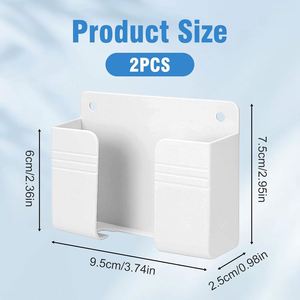 Soporte de Pared para Teléfono, Multifuncional, de Plástico PP, Sostenible, Moderno y Simple, Sin Perforaciones, para Carga, Compatible con TV - Product Image 2