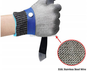 Guantes de Carnicero de Metal Resistentes a Cortes, Tipo Chainmail, para Cocina, Fileteado de Pescado, Protección EN388 Nivel 5 ANSI/ISEA 9 - Product Image 5
