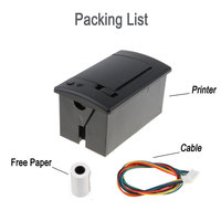 Mini Impresora Térmica de Recibos QR701 RS232 TTL, Impresora de Tickets Integrada en Panel, 5v-9v, Compatible con ESC POS Arduino Android para 5 Pines