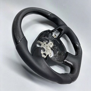Volante de Fibra de Carbono con Base Plana Personalizado, Reemplazo Directo Compatible con BMW <span class=keywords><strong>MINI</strong></span> Gen2 R55 R56 R57 R58 R59 <span class=keywords><strong>Cooper</strong></span> S, Modificación Interior - Product Image 3