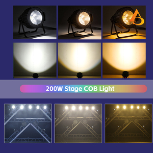 Faro LED Professionale 200W COB RGBW Bianco Freddo e Bianco Caldo 2in1 per Palcoscenico, DMX512, Effetto <span class=keywords><strong>Blinder</strong></span> per Feste, Discoteche, Teatri ed Eventi - Product Image 4