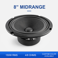 Altavoz Personalizable con Cesta de Acero, 150 Watts RMS, 300 Watts Máx., Altavoces de Rango Medio para Auto de 8 Pulgadas, 4 Ohmios, 8 Ohmios, para Sistema de Audio para Auto