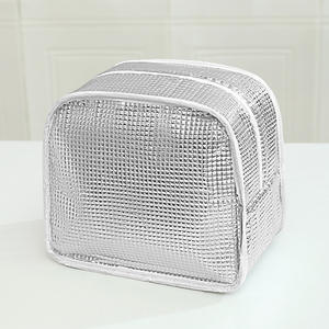 Sac à lunch isolé en aluminium souple et portable, fermeture à glissière thermique étanche, conception carrée pour les étudiants, les employés de bureau - Product Image 6