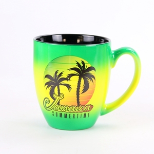 Taza de Cerámica Personalizada de Dos Tonos, Recuerdo de <span class=keywords><strong>Jamaica</strong></span>, Taza de <span class=keywords><strong>Café</strong></span> de Porcelana con Cara Sonriente - Product Image 3
