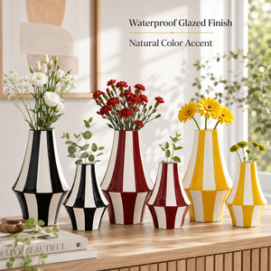 <span class=keywords><strong>Vaso</strong></span> in Ceramica Colorata Stile Arte Moderna, Decorazione Estetica per Casa, Soggiorno, Sala da Pranzo, Accessori per Tavolo e Scrivania - Product Image 1