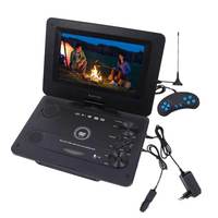 Reproductor Portátil KCR de 9.5 Pulgadas con USB de 12v, Resolución 720P, Compatible con CD/MP3 y PAL/NTSC/SECAM, Color Negro