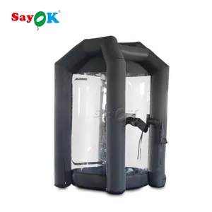 Sayok Cube สีดำ Inflatable เงินเครื่องบูธ