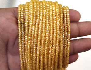 ลูกปัดพลอยเพทายสีเหลืองขนาด16นิ้วยาว16นิ้วได้รับการรับรองจากบุคคลที่สามขายส่งสร้อยคอ DIY ธรรมชาติ - Product Image 6