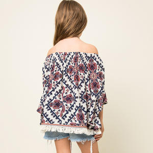 Blusa para Niñas con Diseño de Kurti, Estilo Moderno, Corte con Borlas, Hecha en China - Product Image 2