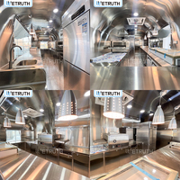 Camion de restauration mobile personnalisé Wetruth avec cuisine complète en acier inoxydable pour la vente de café, de pizzas, de hamburgers et de nourriture de rue